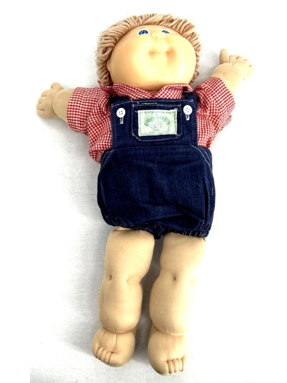 Cabbage Patch Kids Boy Doll Blonde Hair & Blue Eyes Signed 1978 1982